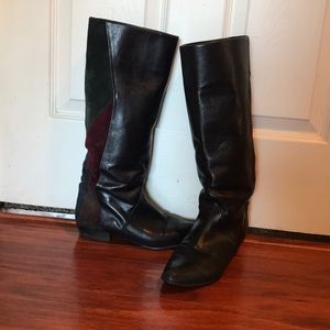 Vintage black leather boots